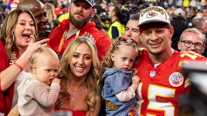 Patrick And Brittany Mahomes Help Daughter Sterling And Son Bronze Down A Slide In Birthday Pics - SurgeZirc